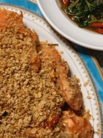 Cara Gampang Membuat Resep Udang goreng gandum (oatmeal) yang Bisa Manjain Lidah Anti Ribet, Mantap Sekali