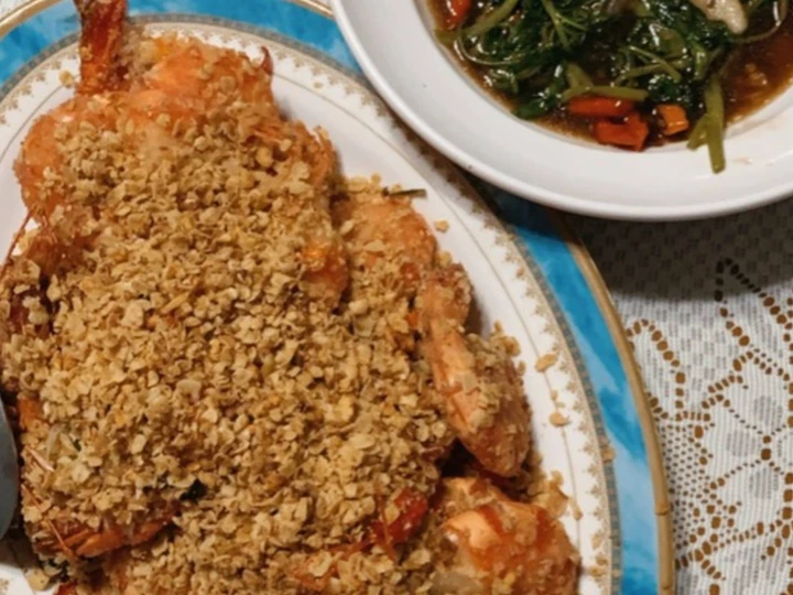 Cara Gampang Membuat Resep Udang goreng gandum (oatmeal) yang Bisa Manjain Lidah Anti Ribet, Mantap Sekali