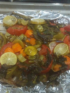 صورة لوصفة سمك بوري سنجاري بالزيت و الليمون
