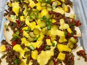 A picture of tortillas, ground meat