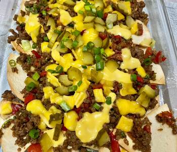 Easy Fast Cooking Ground meat nachos Most Delicious