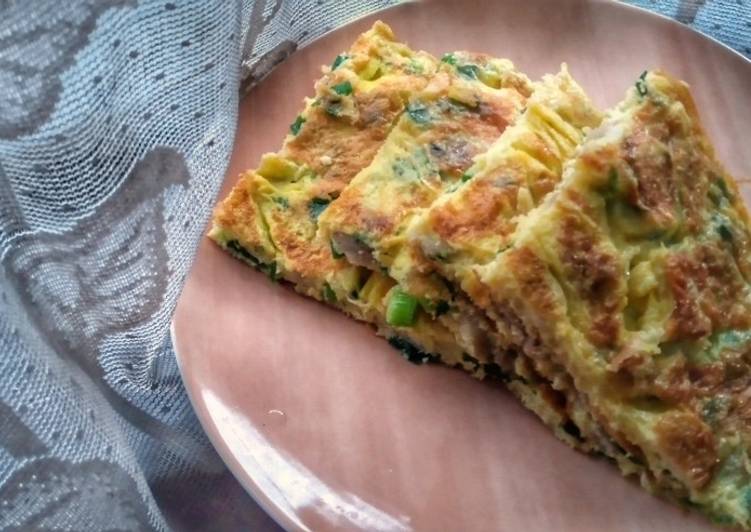 Easiest Way to Make Speedy Sausage Meatball and Green Onion Omelette
