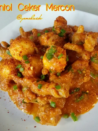 Cara Gampang Membikin Resep Pentol Ceker Mercon yang Enak Banget Anti Ribet, Uenak Banget