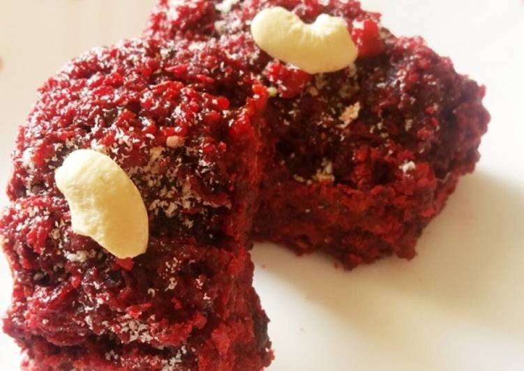 Recipe of Quick Beetroot and Tofu Barfi