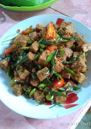 Foto resep Oseng oncom cabe ijo