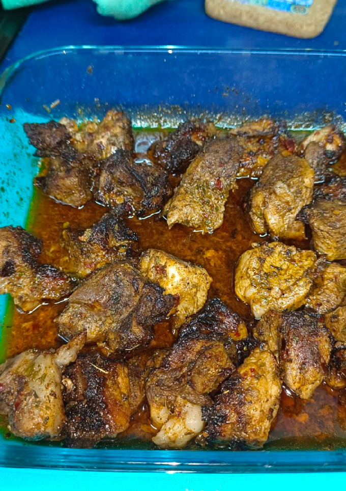 Una foto de Carne fiesta en freidora de aire