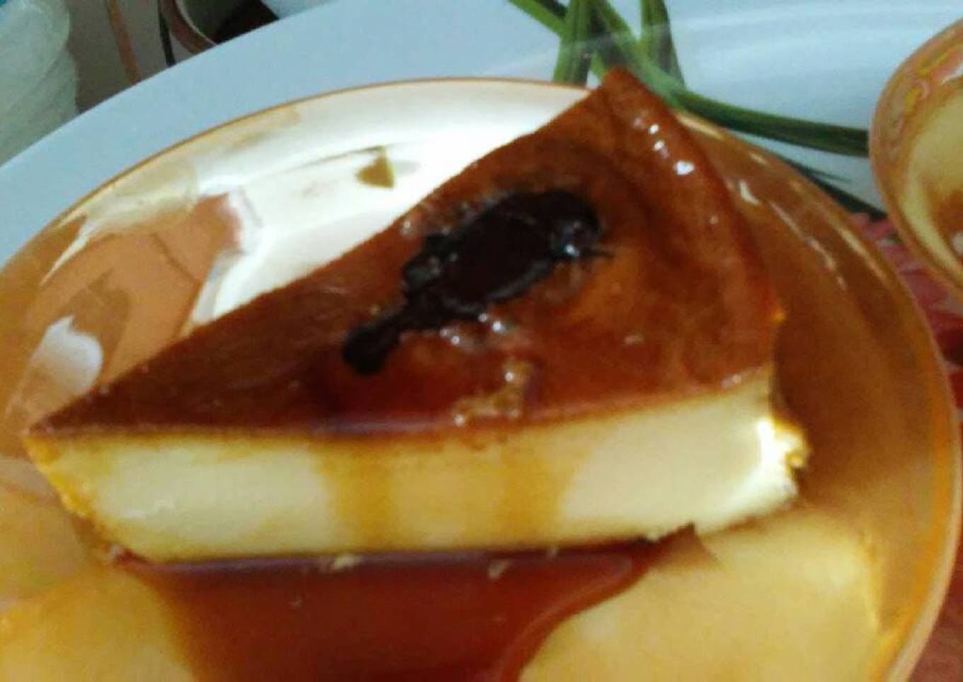 Flan con ciruelas pasas