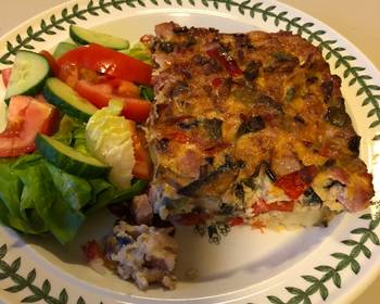 How To Serving Recipe Ham Shallot  Mushroom Frittata Practical Delicious