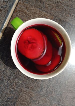 A picture of Hot Zobo drink.