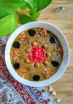 عکسی از دستور آش انار شیرازی