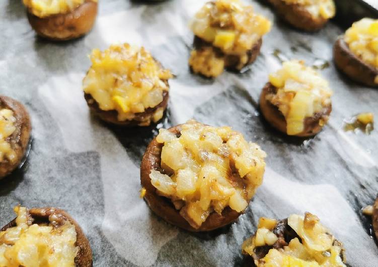 Bagaimana Menyiapkan Stuffed mushroom (jamur isi) yang Enak Banget