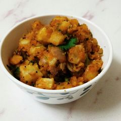 A picture of Cucumber sabji.