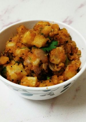 A picture of Cucumber sabji.