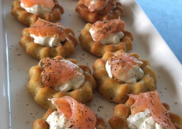 Créer des étapes Bouchée apéritif au fromage et  saumon à la maison