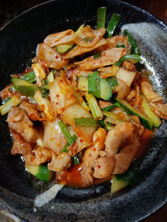 韓式小菜:韓式泡菜炒雞肉 的食譜成品照片