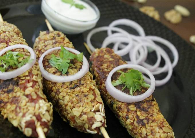 Oats Beetroot Seekh kabab