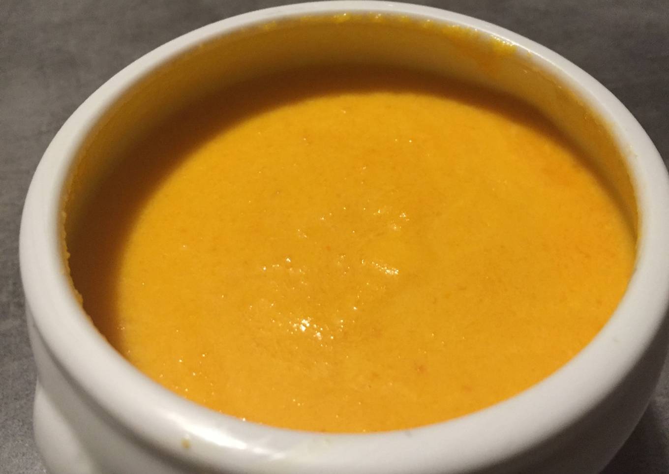 Soupe de carottes à l'orange