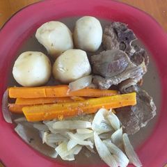 Lamb and root vege stew A picture of Lamb and root vege stew.