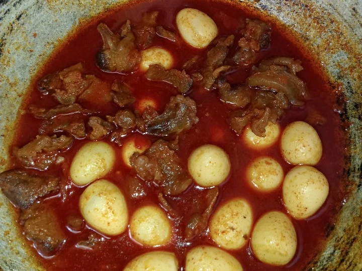 Cara Mudah Membuat Resep Telur puyuh,daging sapi balado Anti Ribet, Menggugah Selera