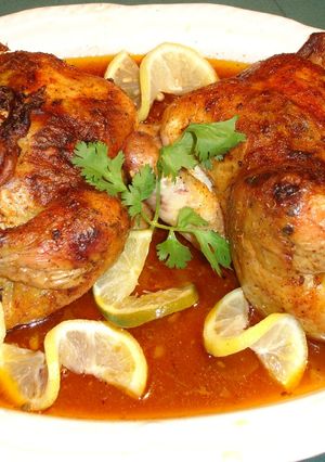 A picture of Oregano Roast Baby Chickens, Jon Style.