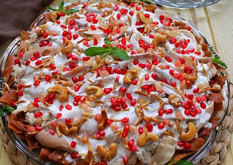 فتة رز بالدجاج