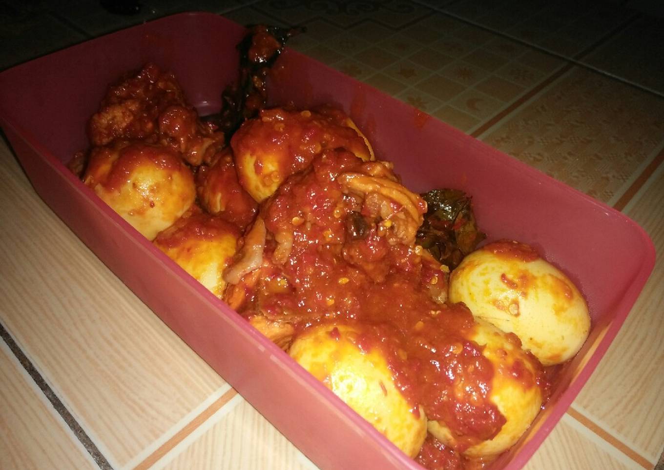 Balado ayam dan telur sederhana