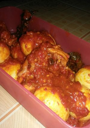 Foto resep Balado ayam dan telur sederhana