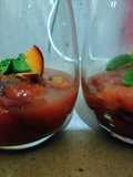 Ciruelas flambeadas con Mistela y vodka 🍑🍨¡exquisito postre!