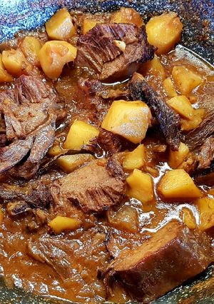Una foto de Estofado de Solomillo de Jabalí al Cava