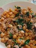 Garbanzos con Espinacas y Atún