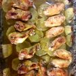 Alitas de pollo con miel y vinagre