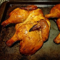 Grilled Honey-Glazed Cornish Hens A picture of Grilled Honey-Glazed Cornish Hens.