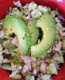 Ceviche con pescado cocinado