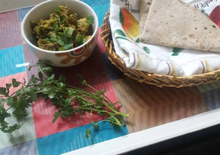 Recipe of Potato, peas and Moongray (Raddish pods seeds) ki sabzi in 11 Minutes at Home