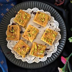 A picture of Ande Ki Burfi (Egg Dessert - Hyderabadi style).
