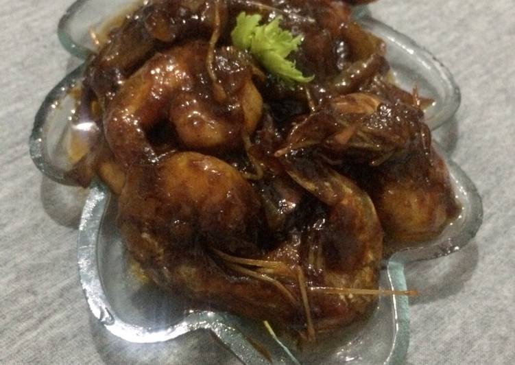 Cara mengolah Udang saus inggris, Lezat Sekali