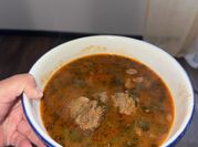 A picture of meat balls stew