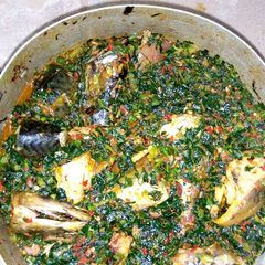 A picture of Edikaikong soup.