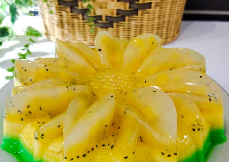 Puding nanas pandan