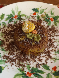 Una foto de Postre de naranja con chocolate