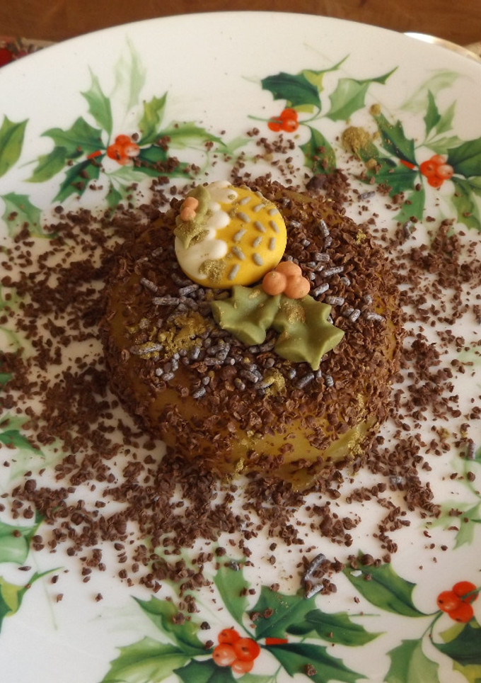 Una foto de Postre de naranja con chocolate