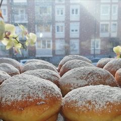 A picture of Grandma's dougnuts.