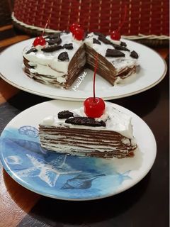 Foto resep Chocolate Crepes Cake