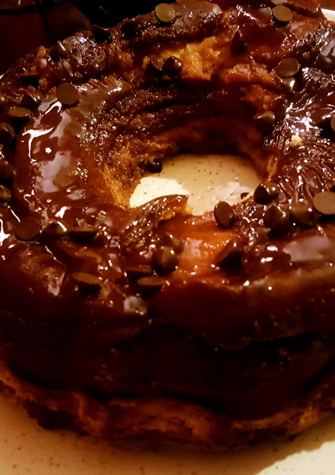 Una foto de Puding de pan de molde