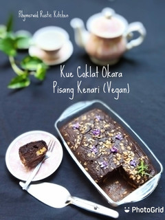 Foto resep Kue Coklat Okara Pisang Kenari (Vegan)