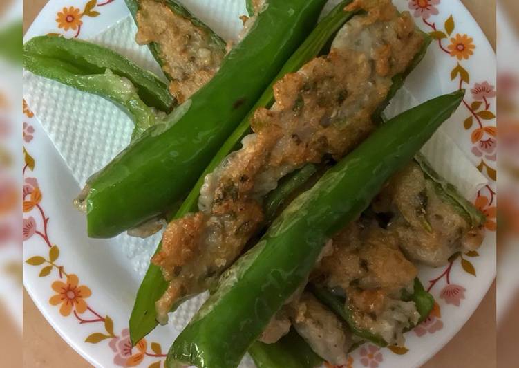 Resep Cabe hijau goreng(isi bakso ikan)🌶 yang enak Untuk Jualan