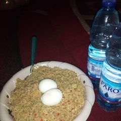 A picture of Indomie with egg.