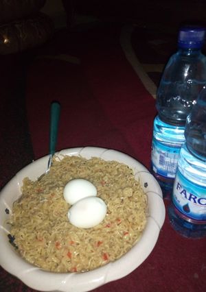A picture of Indomie with egg.