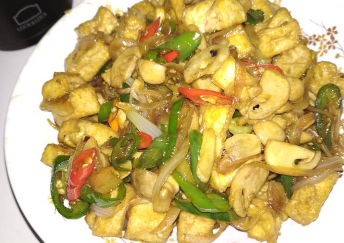 Resep: Tumis jamur tahu lada hitam Irit Untuk Jualan