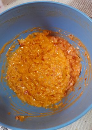 Una foto de Salsa de queso y morrón